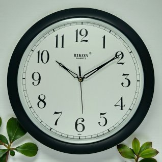 Настенные часы Rikon 4251 d-28см (012445)(Black Matt White)