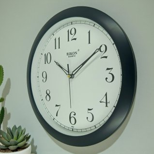 Купить Настінний годинник Rikon 4251 d-28см (012445)(Black Matt White)