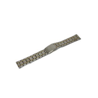 Браслет для часов U8 (Silver/Gold 20 mm L-175mm)(012917)