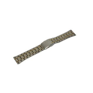 Браслет для часов U8 (Silver/Gold 24 mm L-175mm)(012920)