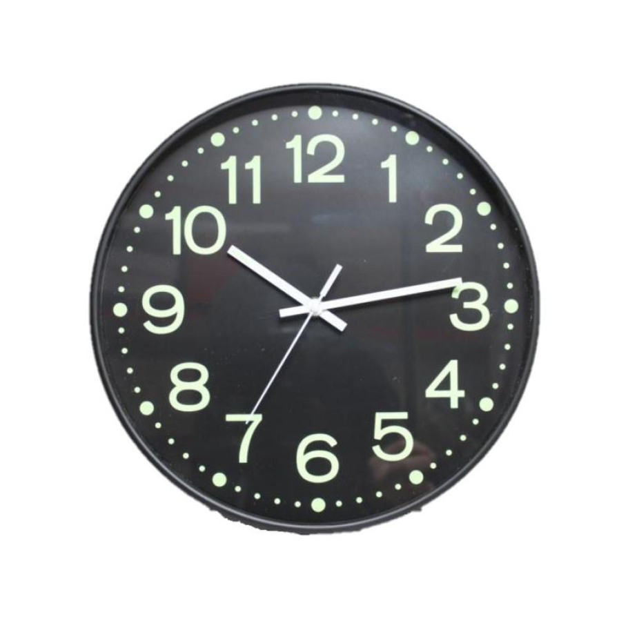 Купить Настенные часы 2005-085 (All Black\Fosfor) ПХ d-30 (013095)