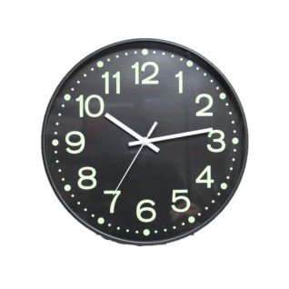 Настінний годинник 2005-085 (All Black\Fosfor) ПХ d-30 (013095)