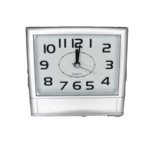 Кварцевый будильник 3330 (Silver)(013115)