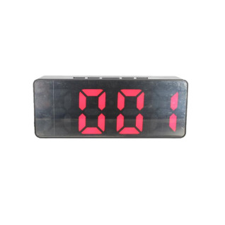Электронный будильник от сети DS-3698 (Black-Red)(013131)