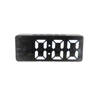 Электронный будильник от сети DS-3698 (Black-White)(013129)