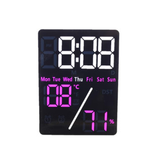 Электронный будильник от сети 5508 (Black-Pink)(013128)