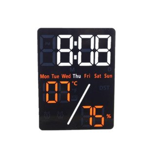 Електронний будильник від мережі 5508 (Black-Orange)(013127)