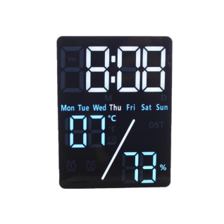 Электронный будильник от сети 5508 (Black-Blue)(013125)