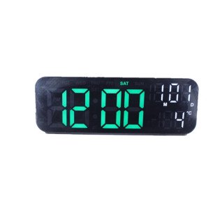 Електронний будильник від мережі 2802 (Black/Green/White)(013152)