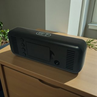 Купить Электронный будильник от сети 2802 (Black/Blue/White)(013151)
