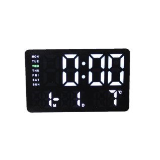 Електронний будильник від мережі GH0722 (White/White)(013148)