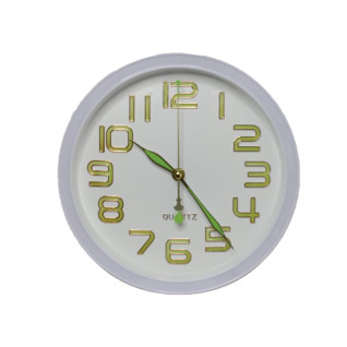 Настінний годинник XX742Y d-25 (All White\Fosfor)(013283)