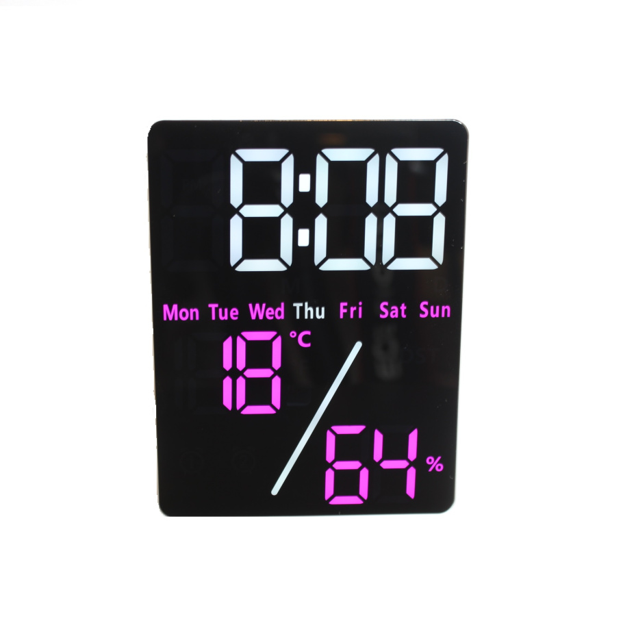 Купить Електронний будильник від мережі 5508 (White-Pink)(013665)