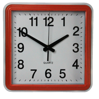 Настенные часы 2503 (Orange White) ПХ 24-24 (013799)