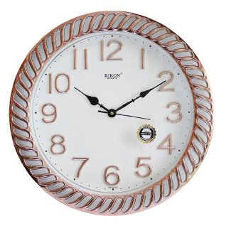 Настенные часы Rikon 38DX d-40 (Silver\Rose White) (006224)