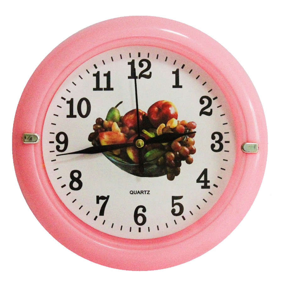 Купить Настенные часы 653S d-18 см (Pink) (013873)