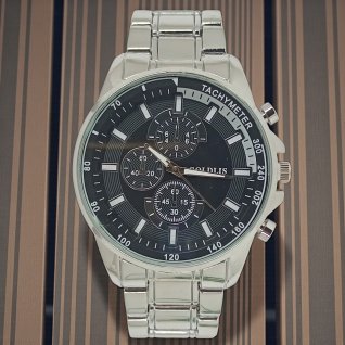 Чоловічий годинник Goldlis-9192G d-46 (Silver Black Silver)(013879)