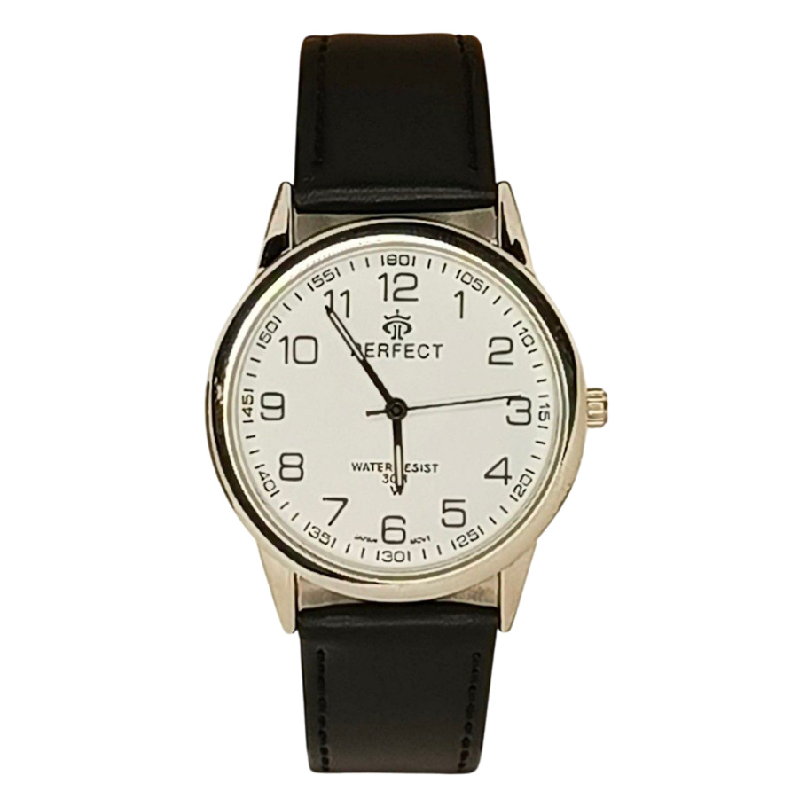 Купить Часы Perfect на ремне C402-1 d-38 (013893) (Silver White Black)