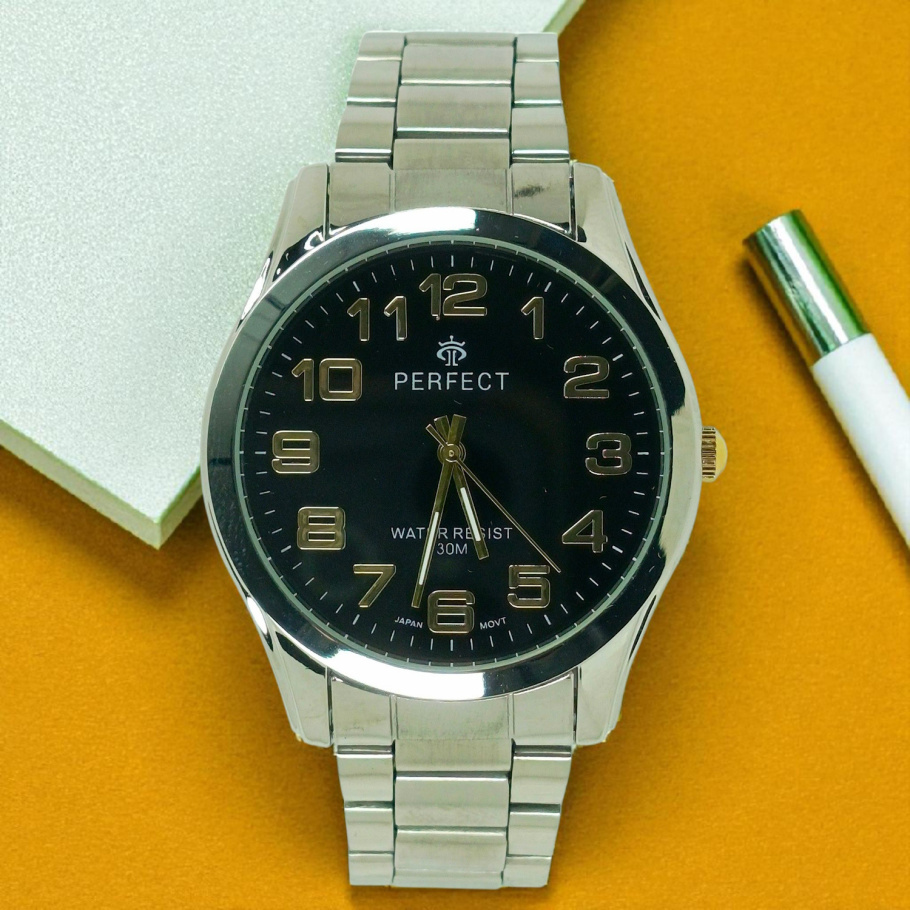 Купить Годинник Perfect на браслеті R403-04 d-42 (013889) (Silver Black Silver)