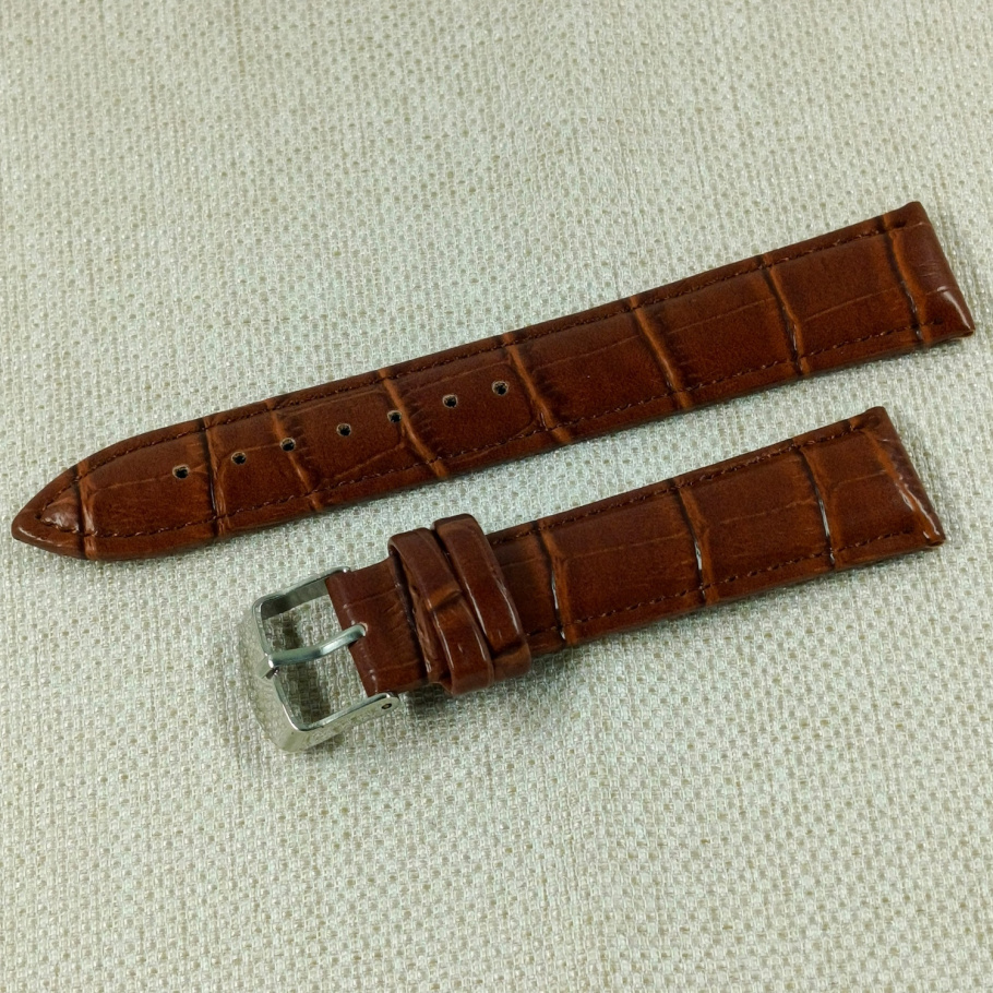 Купить Шкіряний ремінець Нагата 20мм L-210mm (013932)(коричневий крокодил)