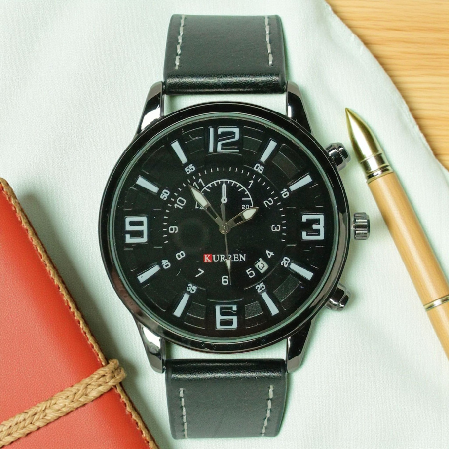 Купить Годинник чоловічий на ремні Kurren d-45 (014063)