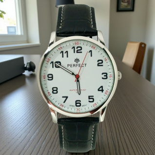 Чоловічий годинник на ременці Perfect 417N-02  d-40 (014333)