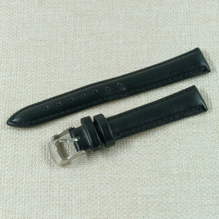 Кожаный ремешок Нагата 16mm L-200mm (014534) (гладкий черный)