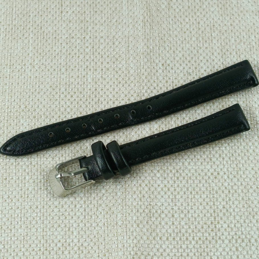 Купить Кожаный ремешок Нагата 12mm L-190mm (014536) (гладкий черный)