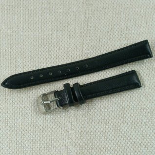 Кожаный ремешок Нагата 14mm L-190mm (009463) (гладкий черный)