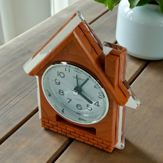 Купить Будильник G1598 Geremy 14*12 (014527)(коричневый мрамор)