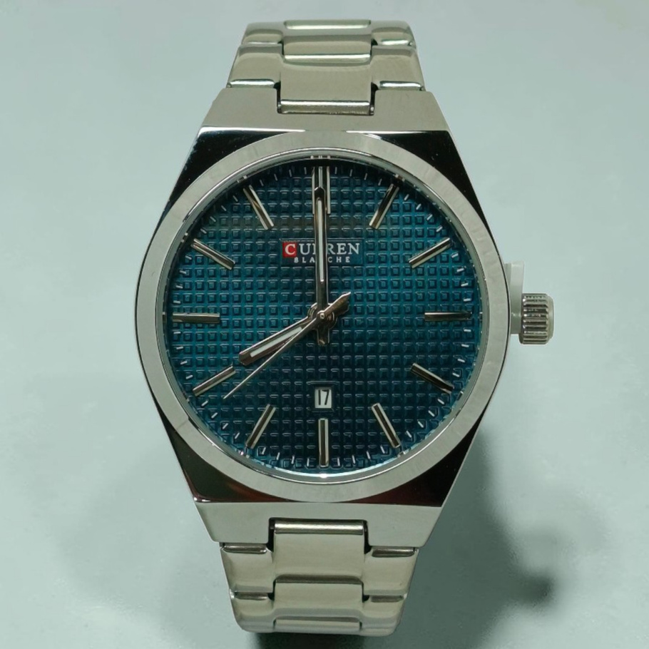 Купить Годинник на браслеті Curren 8439 d-32 (014950) срібний/ синій
