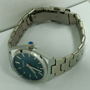 Купить Годинник на браслеті Curren 8439 d-32 (014950) срібний/ синій