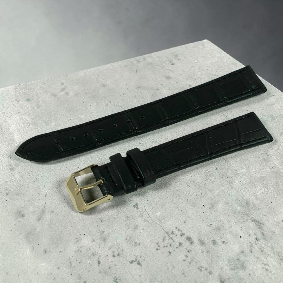 Купить Кожаный ремешок Тоскана XXL 18мм L-220mm (черный крокодил) (014885)