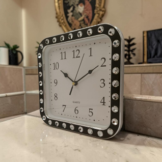 Купить Настінний годинник 2552 d-21*21 (015078) чорна оправа