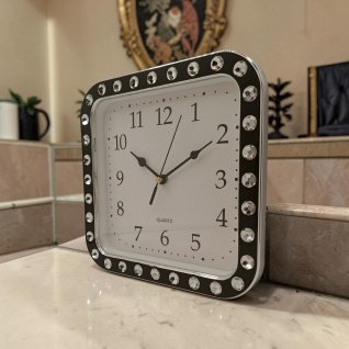 Купить Настенные часы 2552 d-21*21 (015078) черная оправа