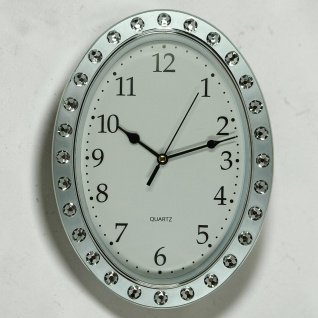Настенные часы 2550 d-18,5*25,5 (015083) серебряная оправа