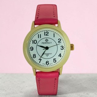 Годинник жіночий на ремні Perfect LXC132G-14 d-30 (4137) (015135) малиновий ремінець