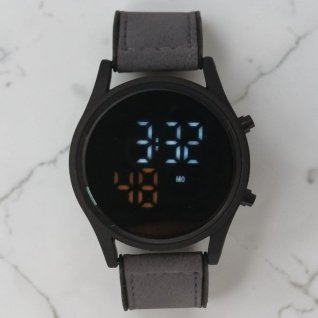 Часы женские на ремешке электронные Kurren d-40 (015099) темно серый ремешок